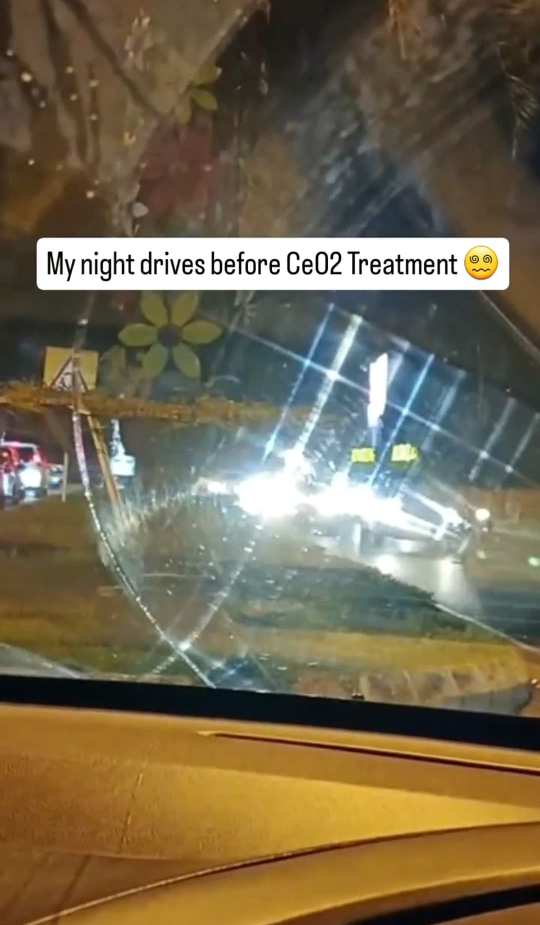 Windshield Restoration before restoration